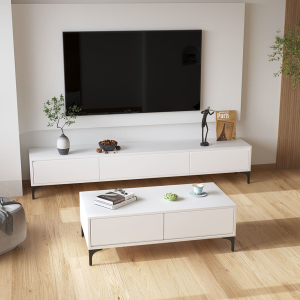 Bàn trà có ngăn kéo trắng B5