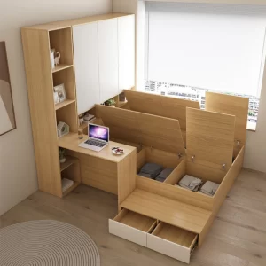 Giường ngủ kết hợp bàn làm việc hiện đại GN6