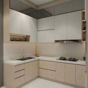 Tủ bếp gỗ phủ Laminate TB1