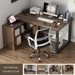 Bàn làm việc kết hợp kệ sách đa năng B2