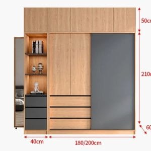 tủ áo gỗ mdf nội thất tân xuân